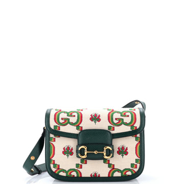 Gucci Horsebit Shoulder Bag Gg Print