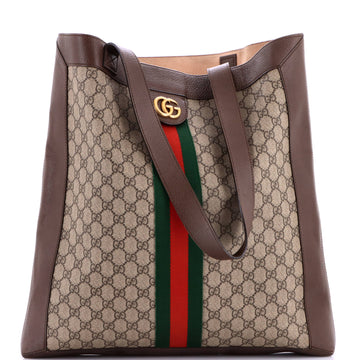 Gucci Ophidia Soft Open Tote Gg Coated