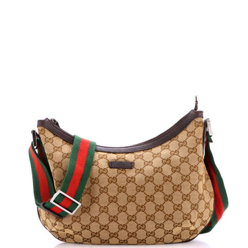 Gucci Saddle Zip Messenger Bag Gg Canvas