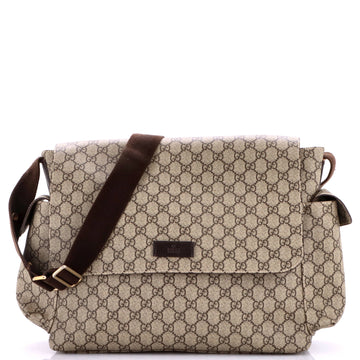 Gucci Diaper Bag Gg Coated Canvas