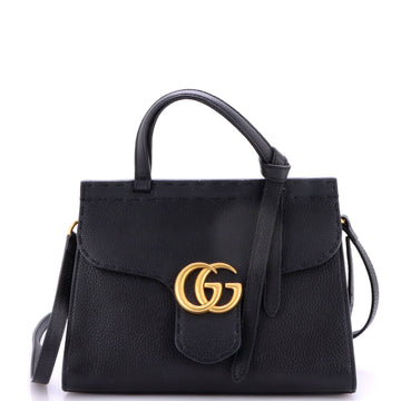 Gucci Gg Marmont Top Handle Bag Leather