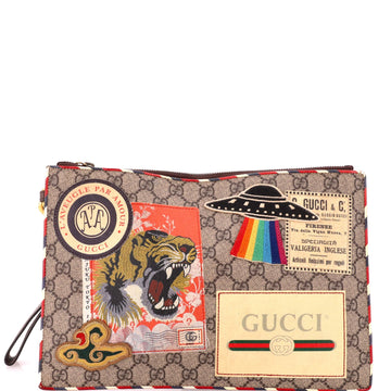 Gucci Courrier Pouch Gg Coated Canvas