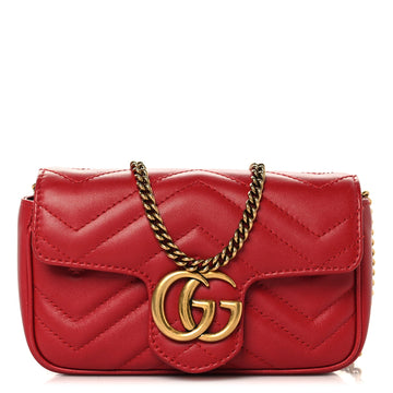Gucci Calfskin Matelasse Super Mini Gg