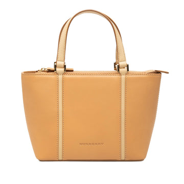 Burberry Leather Tote Pre-Loved Caramel