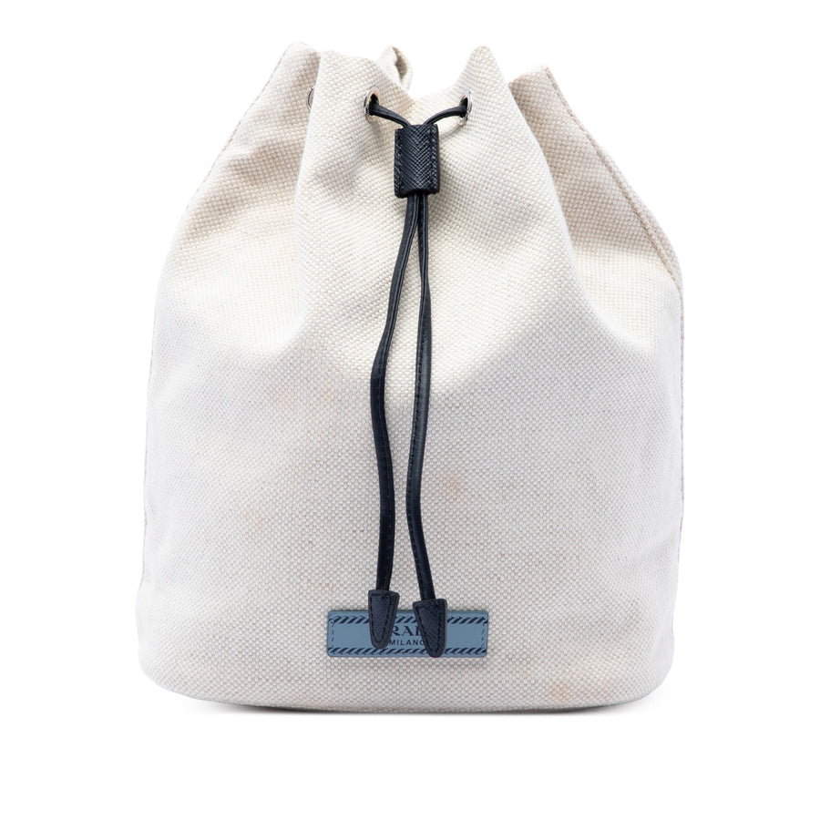 Prada Canvas Mistolino Drawstring Pouch