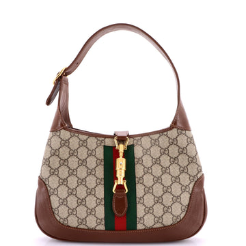 Gucci Jackie Hobo Gg Coated Canvas Small