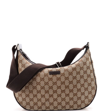 Gucci Saddle Zip Messenger Bag Gg Canvas