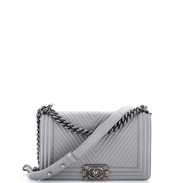 Chanel Boy Flap Bag Chevron Calfskin Old