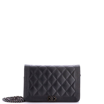 Chanel So Black Boy Wallet On Chain