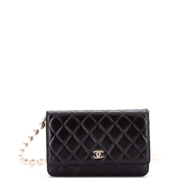 Chanel Pearl Strap Cc Wallet On Chain