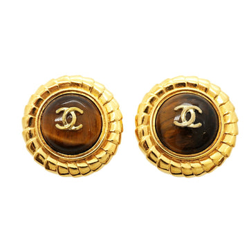 Chanel Cc Logo Clip-On Earrings Metal