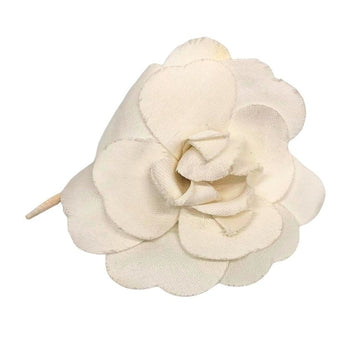 Chanel Camellia Brooch White