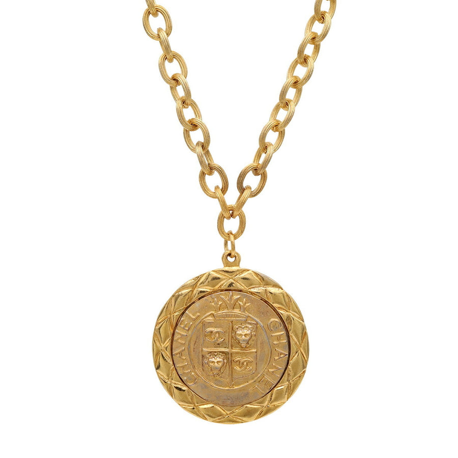 Chanel Cc Logo Chain Medallion Pendant
