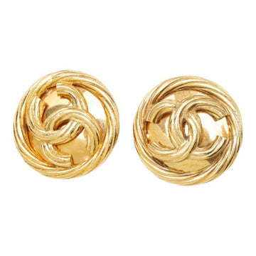 Chanel Cc Logo Round Clip-On Earrings