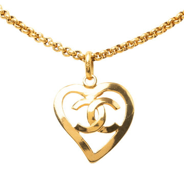 Chanel Cc Logo Chain Heart Pendant