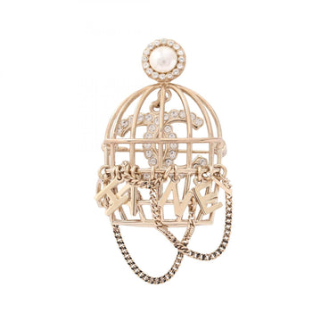 Chanel Cc Logo Brooch Metal
