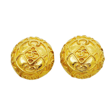 Chanel Cc Logo Circle Clip-On Earrings