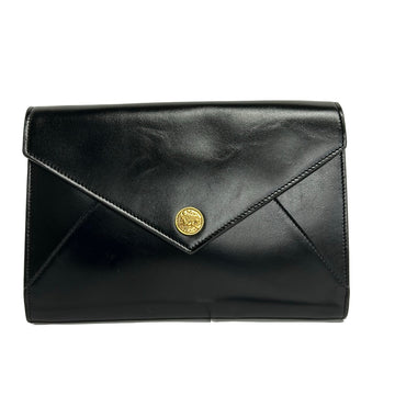 Chloe Envelope Clutch Bag Black Leather