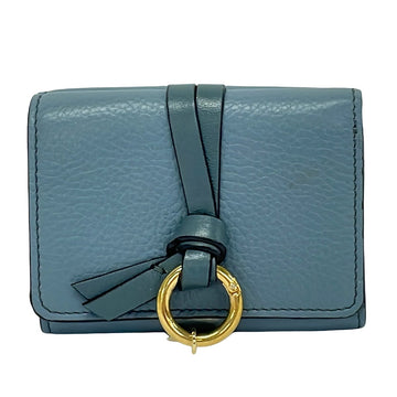 Chloe Alphabet Small Trifold Wallet Blue
