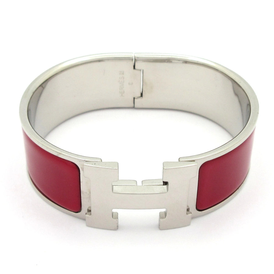 Hermes Clic Clac H Silver Bordeaux