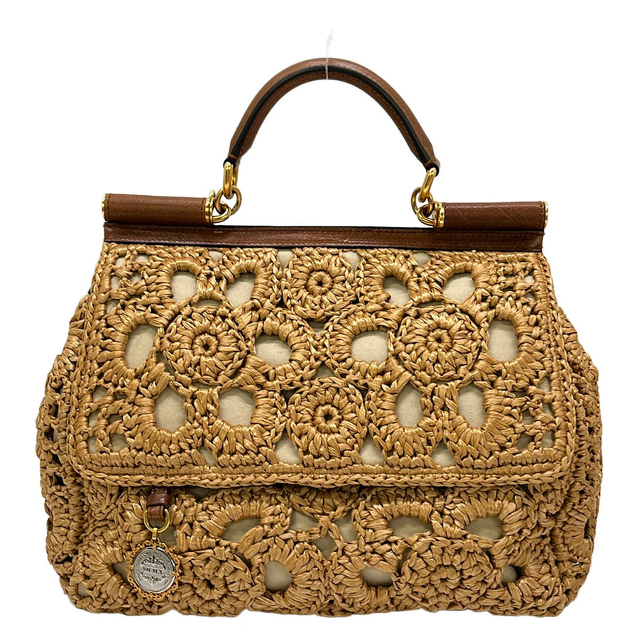 Dolce&Gabbana Sicily Light Brown Raffia