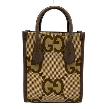 Gucci Jumbo Gg Mini Tote Bag Beige Brown