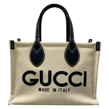 Gucci Printed Mini Tote Bag Cream Dark