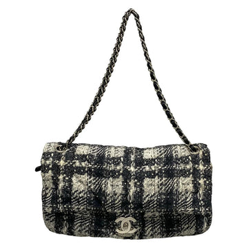 Chanel Soft Shell White Black Nylon