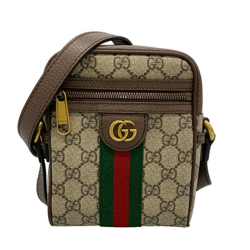 Gucci Beige Dark Brown Pvc Leather