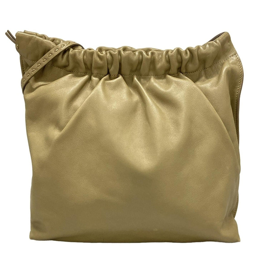 The Row Beige Leather Shoulder Bag