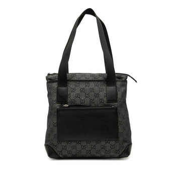 Gucci Gg Denim Tote Pre-Loved Black