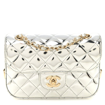 Chanel Mirror Calfskin Metallic Quilted