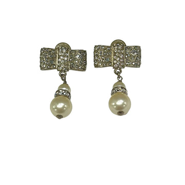 Chanel Silver White Hardware Rhinestones