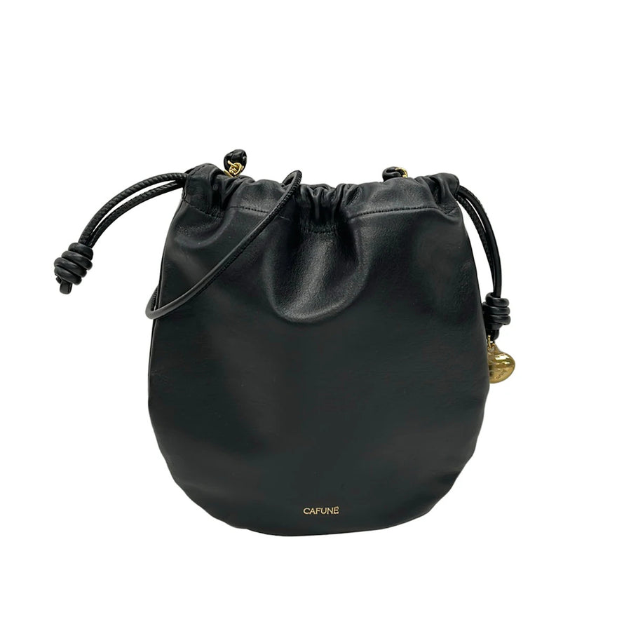 Cafune Small Lune Crossbody Black Gold