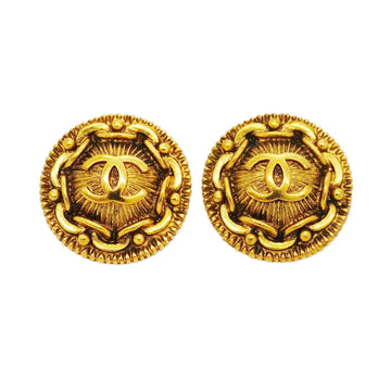 Chanel Cc Logo Circle Clip-On Earrings