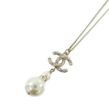 Chanel Pendant Necklace Gold And White