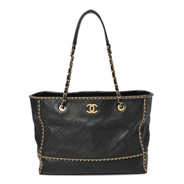 Chanel Calfskin Quilted Chain Lines