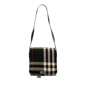 Burberry Mega Check Wool Shoulder Bag