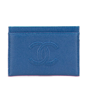 Chanel Cc Caviar Card Holder Pre-Loved