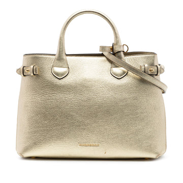 Burberry Medium Metallic Leather And