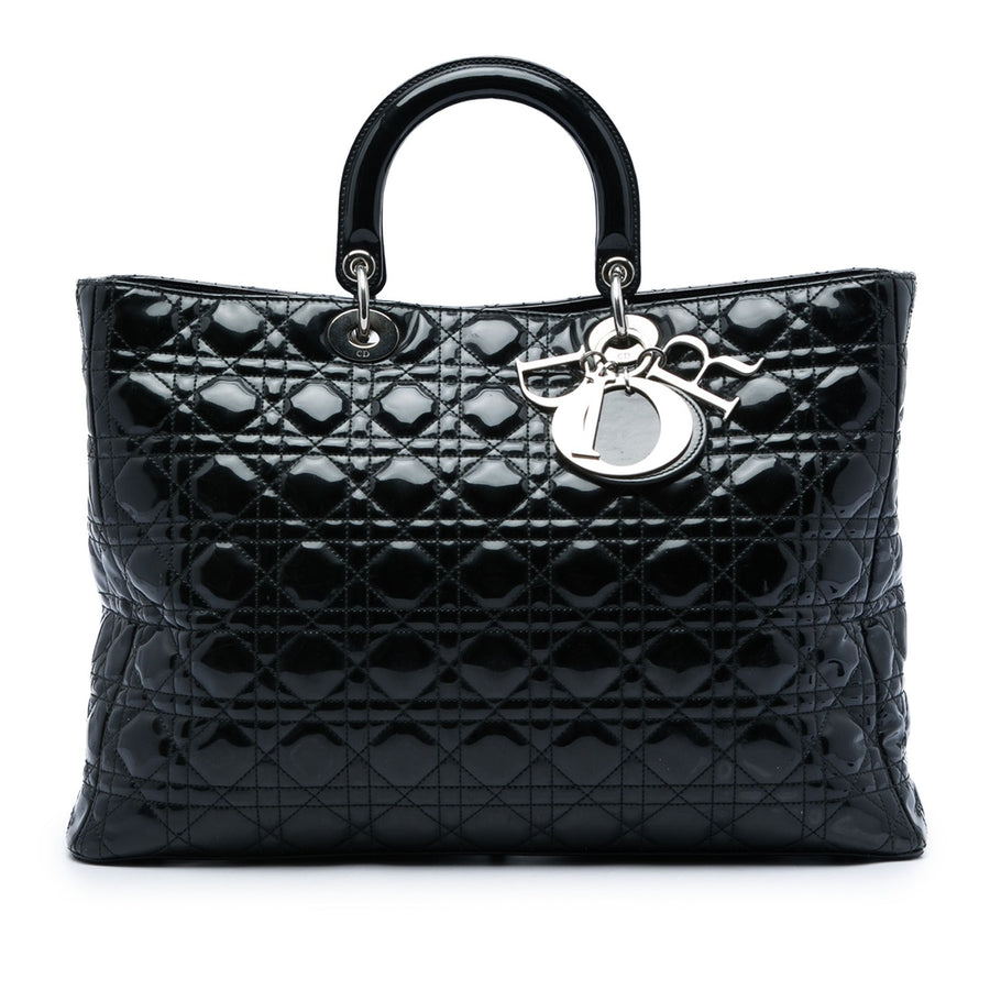 Dior Extra Large Patent Cannage Lady