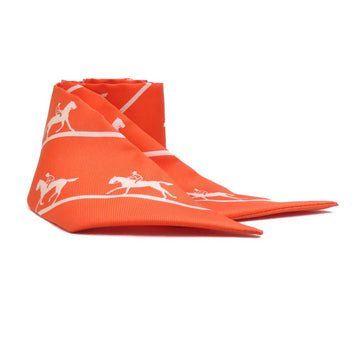 Hermes Twilly Ribbon Scarf Orange