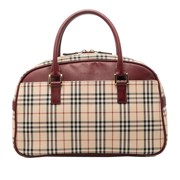 Burberry House Check Canvas Handbag Pre-