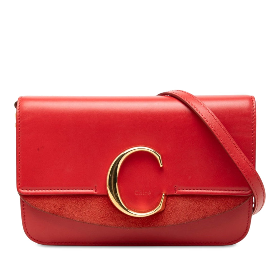 Chloé Mini Calfskin And Suede C Chain