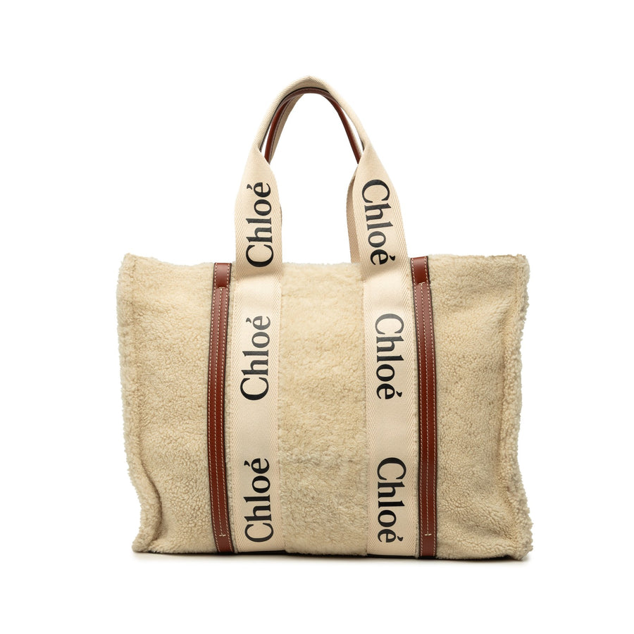 Chloé Large Shearling Woody Tote Pre-
