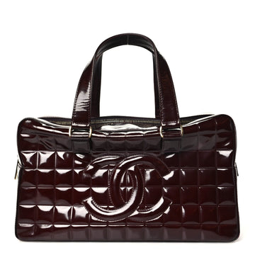 Chanel Patent Quilted Chocolate Bar