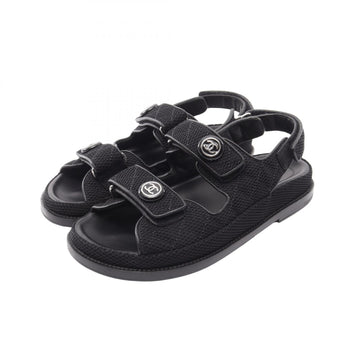 Chanel Coco Mark Button Sandals Flat