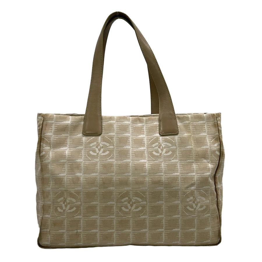 Chanel New Travel Line Tote Mm Beige