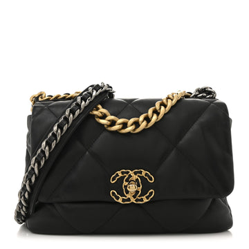 Lambskin Quilted Medium Chanel 19 Flap