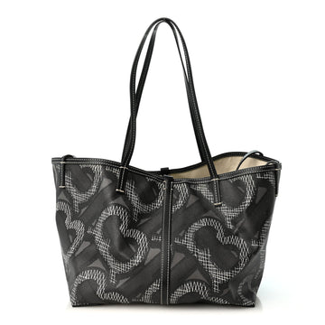 Burberry E-Canvas Calfskin Tb Beach Tote